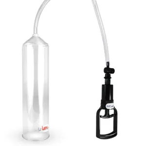 LeLuv Tgrip Handle EasyOp Penis Pump - Clear Hose, No Accessories - Choose Cylinder Size/Color