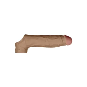 Shaft Always Up  Model F Size 2 Flexiskin Liquid Silicone Realistic Sheath 8.8 inch Oak Penis Extension